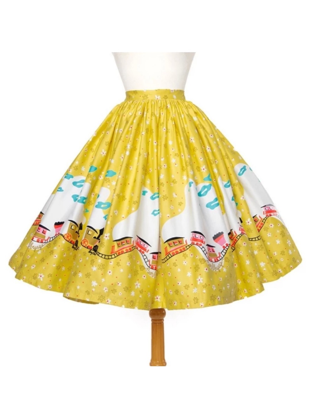 Mary Blain pinup couture train skirt Vintage-Style Circle Skirt - Picture 8 of 11
